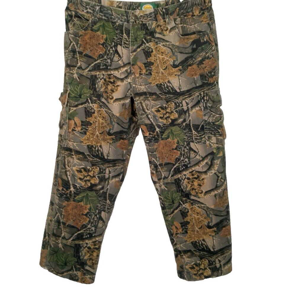 Cabelas Seclusion 3D Camouflage Camo Cargo Jeans Pants 37x27 Tree Leaf Hunting